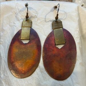 Larry Bonnot Brass and Copper Earrings